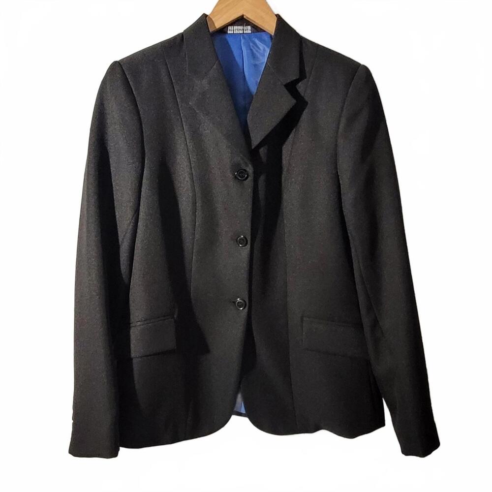 Devon-Aire Fine Riding Attire Ladies Black 3 Button Blazer Double Rear Vent   S